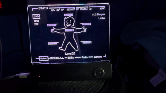 Pip-boy LED Light - Custom Acrylic Fallout Game Light with Color Changing Display