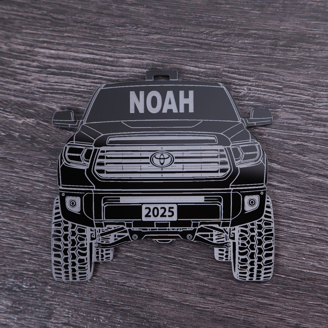 Pickup Truck Ornament - 4x4 Christmas Ornament With Precision Cut Acrylic Gift Box Option