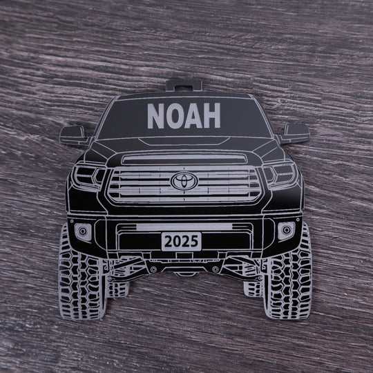 Pickup Truck Ornament - 4x4 Christmas Ornament With Precision Cut Acrylic Gift Box Option