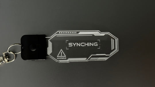 Color Changing Keychain - Cyberpunk LED Light Up Keychain with USB Charging Cord