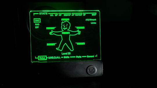 Pip-boy LED Light - Custom Acrylic Fallout Game Light with Color Changing Display