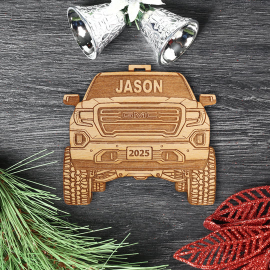 Pickup Truck Ornament - Personalized Laser Engraved 4x4 Christmas Decoration