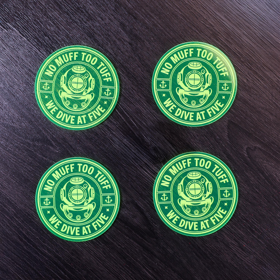 Acrylic Coasters Set – Laser Engraved 4-Inch Round Durable Drink Coasters with Bold Humor