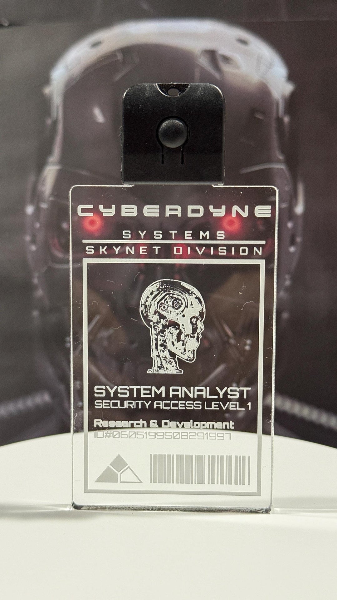 LED Illuminated Badge - Cyberpunk Color Changing Acrylic Light Pendant with USB Charging