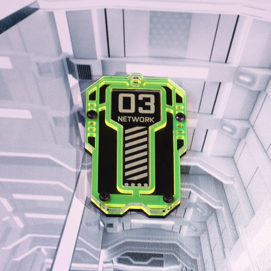 Cyberpunk Key Necklace – Futuristic Key Pendant | UV Reactive Acrylic Accessory