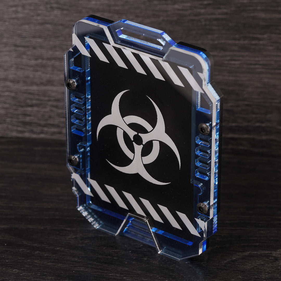 Personalized Badge Holder - Custom ID Holder With Engraved Card & Hex Screw Assembly