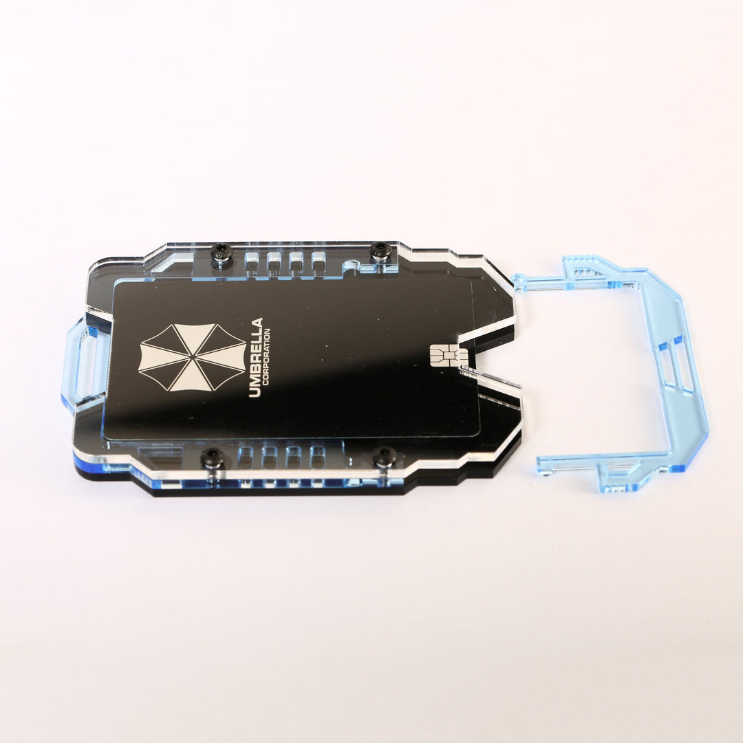 Personalized Badge Holder - Custom ID Holder With Engraved Card & Hex Screw Assembly