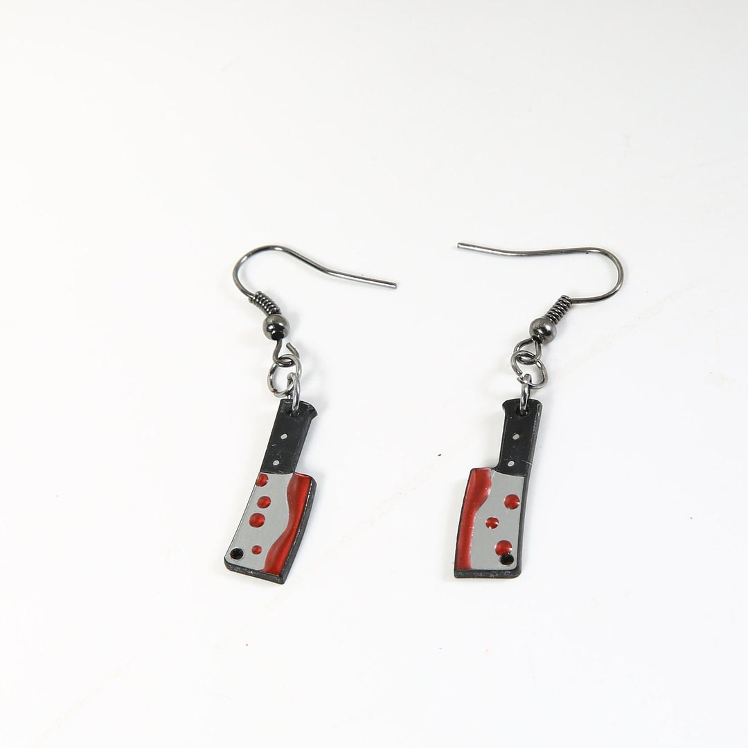 Bloody Knife Earrings - Laser Cut Horror Jewelry With Surgical Steel Hooks