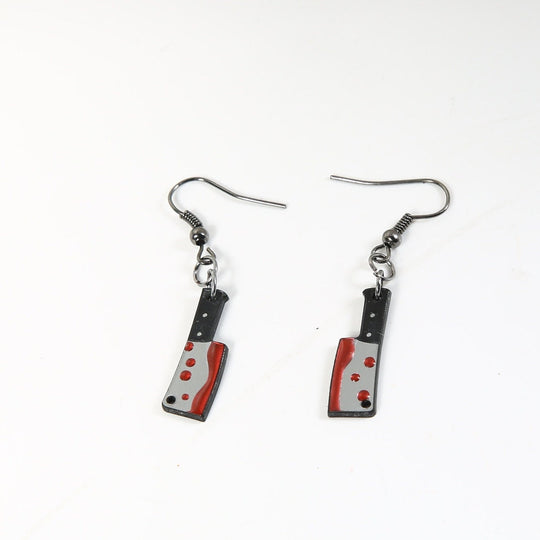 Bloody Knife Earrings - Laser Cut Horror Jewelry With Surgical Steel Hooks