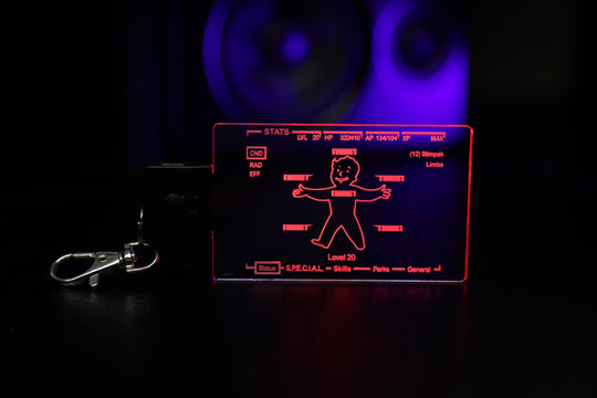 LED Illuminated Pendant - Rechargeable Color Changing Acrylic Cosplay Charm