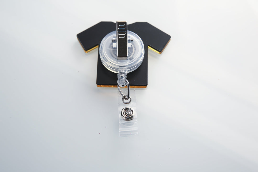 Personalized Badge Reel - Custom Scrub Top Badge with Durable Acrylic Clip