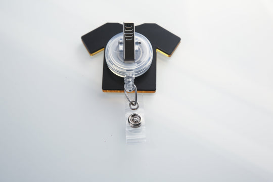 Personalized Badge Reel - Custom Scrub Top Badge with Durable Acrylic Clip