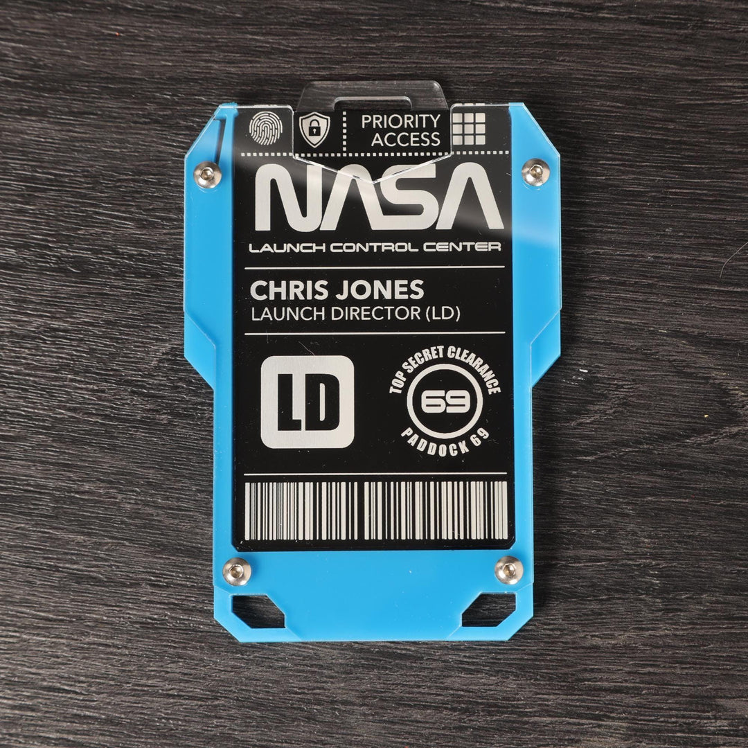 NASA ID Card - Personalized Aluminum Space Badge | Custom Laser Engraved Gift