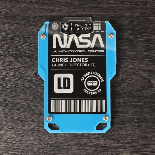 NASA ID Card - Personalized Aluminum Space Badge | Custom Laser Engraved Gift