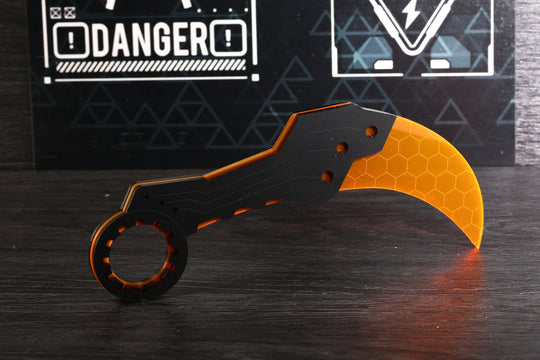 Cyberpunk Knife – UV Reactive Blade | Glow Under Blacklight – Premium Cast Acrylic Dagger