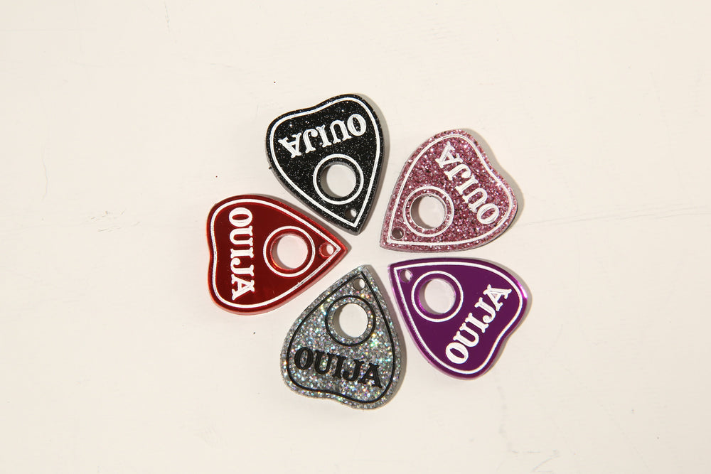 Ouija Pet Tag – Personalized Acrylic Pet Collar Tag with Stainless Steel Ring