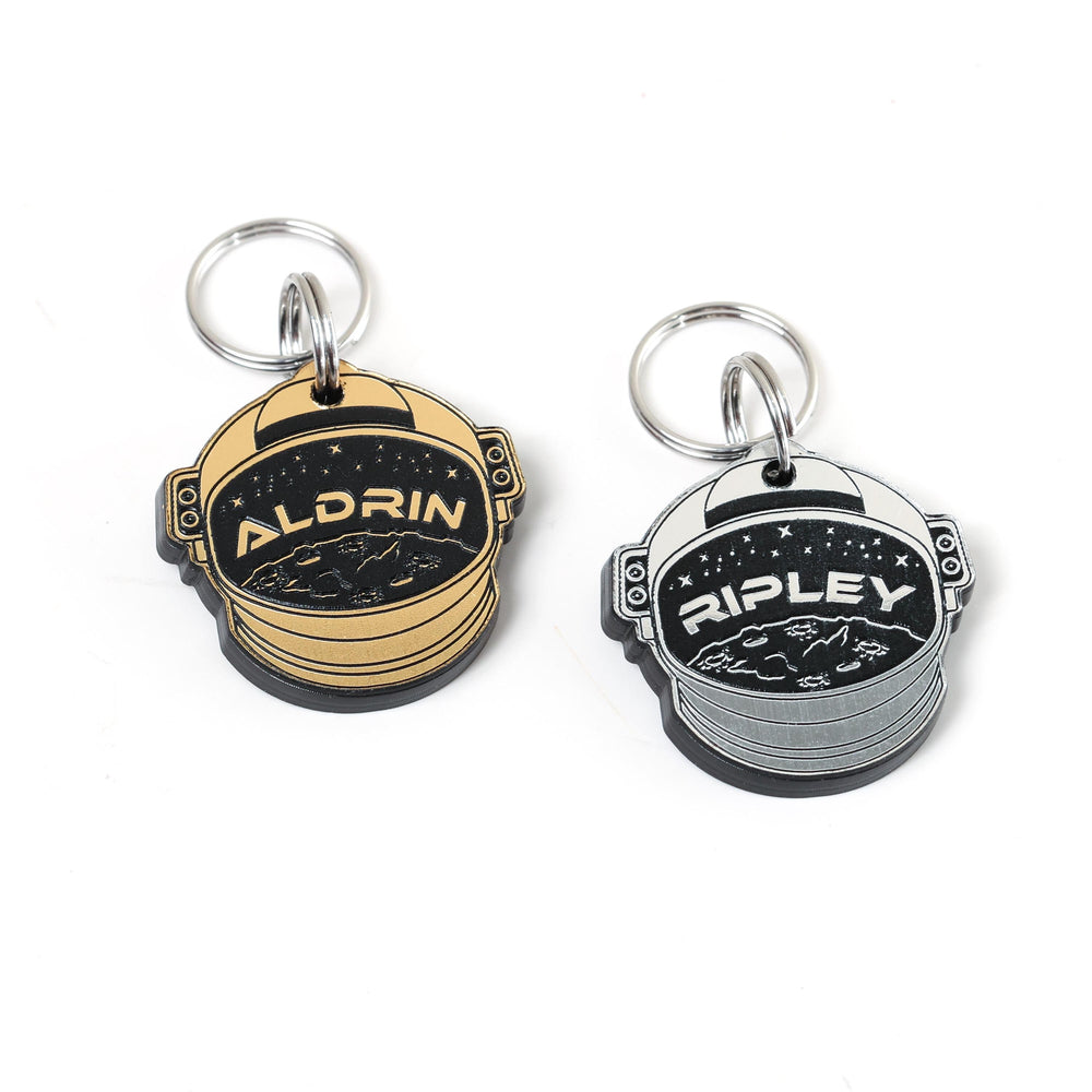 Personalized Astronaut Dog Tag - Custom Laser Engraved Space ID Tag for Pets