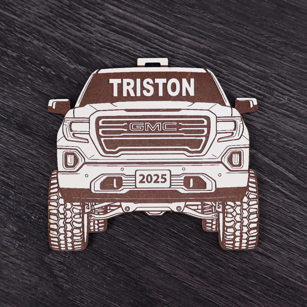 Pickup Truck Ornament - Personalized Laser Engraved 4x4 Christmas Decoration