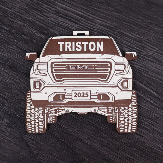 Pickup Truck Ornament - Personalized Laser Engraved 4x4 Christmas Decoration