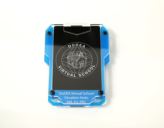 Cyberpunk ID Card Holder – Stylish Engraved Acrylic Badge Protector for Work or Events