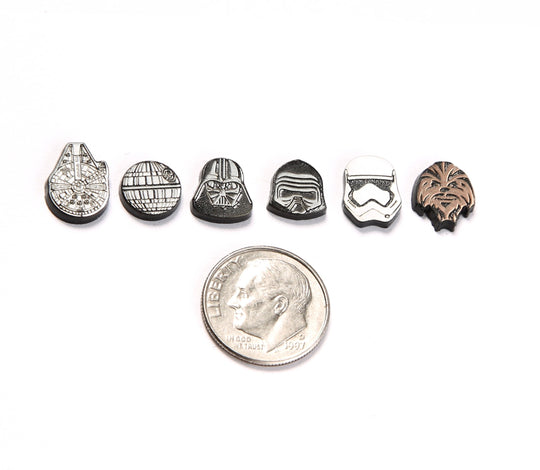 Kylo Ren Stud Earrings – Precision Laser Cut Engraved Small & Large Studs