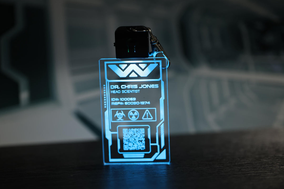LED Illuminated Badge – Personalized Weyland Yutani Pendant with Color Changing LED Light