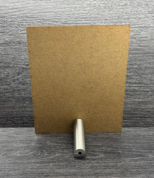 Wooden QR Code Sign – Custom Business QR Signage | Engraved Logo Tabletop Display