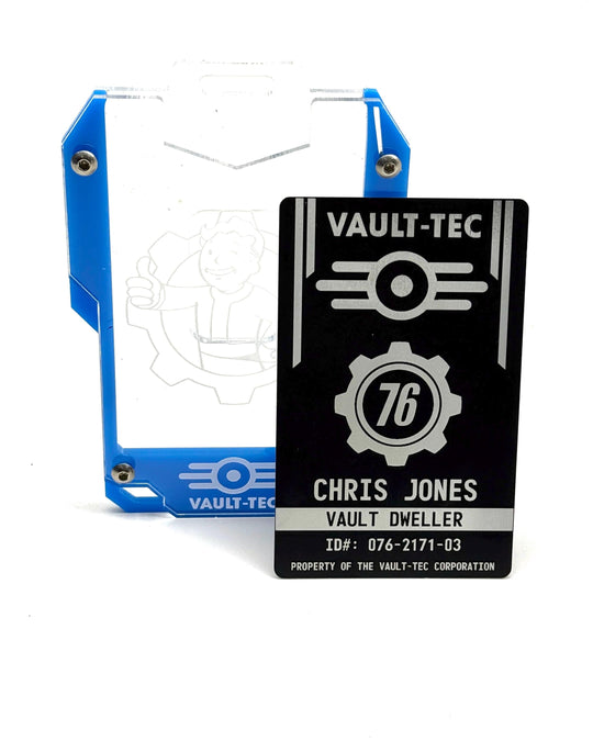 Vault-Tec Access ID Card - Personalized Laser Engraved Aluminum Card | Fallout Fan Gift
