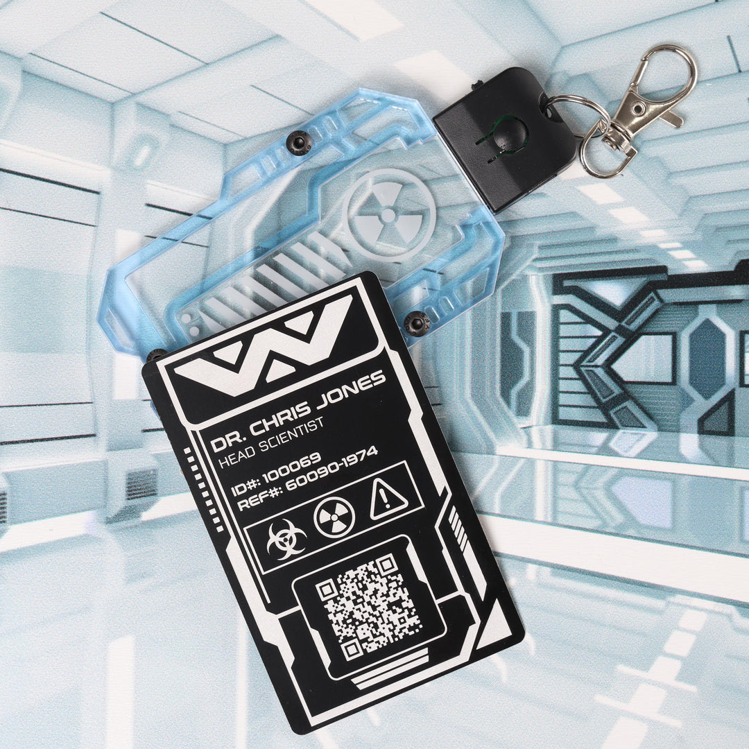 Weyland Yutani ID Card - Personalized Laser Engraved Pass on Black Anodized Aluminum