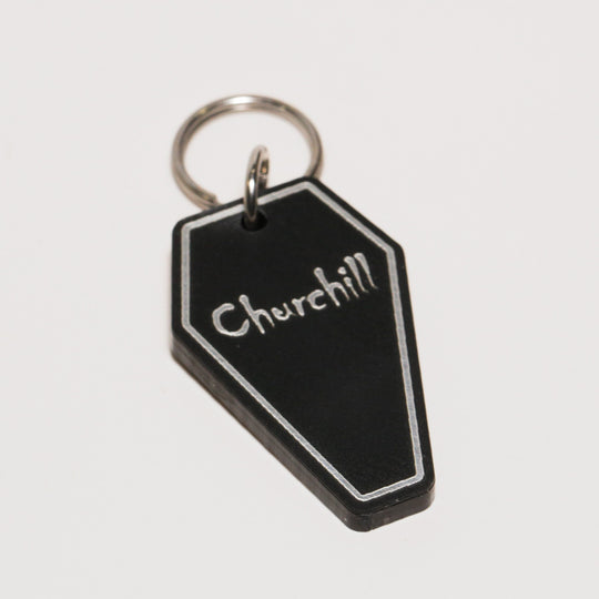 Personalized Coffin Tag - Custom Pet Tags | Laser Cut Acrylic Cat Collar Tags