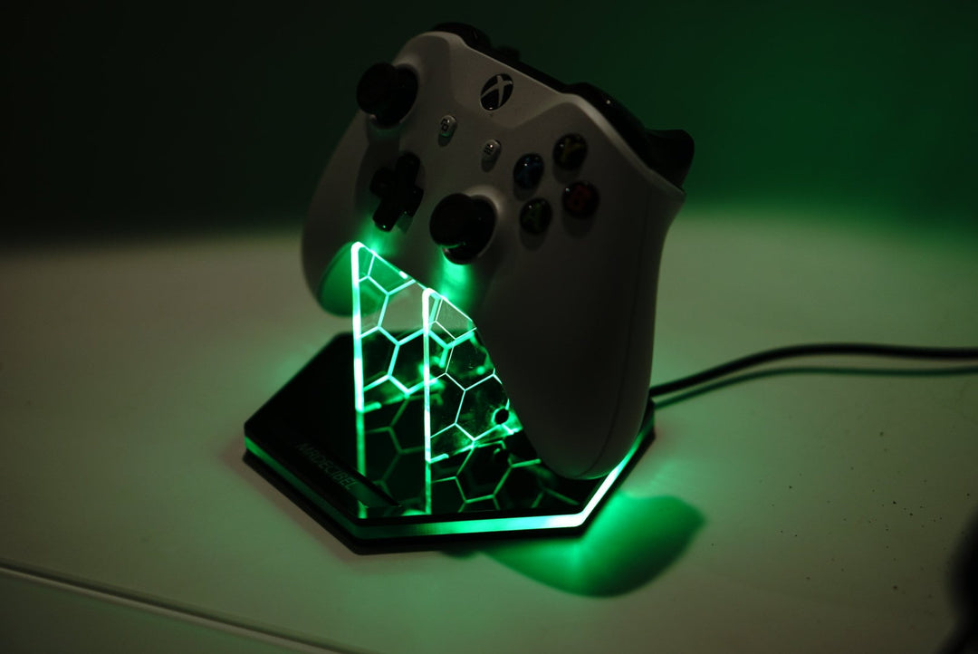 Personalized Game Controller Stand - Custom Gamer Tag Display | RGB LED Light