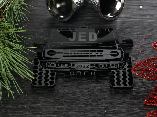 Personalized Christmas Ornament – 4x4 Laser Engraved Wood & Acrylic Decoration