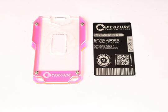 Cyberpunk Badge Holder – Aperture Laboratories Keycard Holder for Techwear
