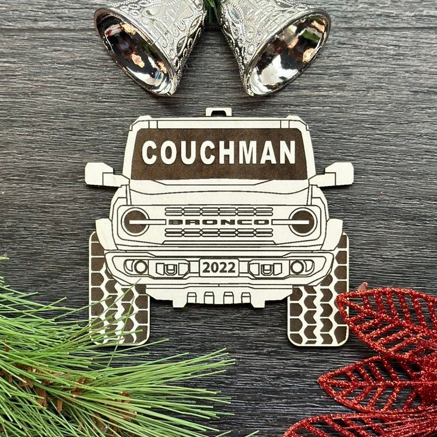 Personalized Christmas Ornament – 4x4 Laser Engraved Wood & Acrylic Decoration