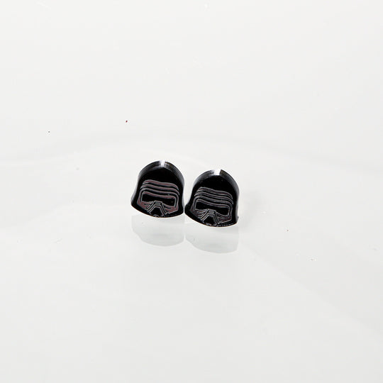 Kylo Ren Stud Earrings – Precision Laser Cut Engraved Small & Large Studs