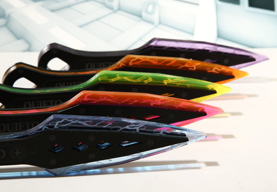 Cyberpunk Knife – UV Reactive Blade | Glow Under Blacklight – Premium Cast Acrylic Dagger