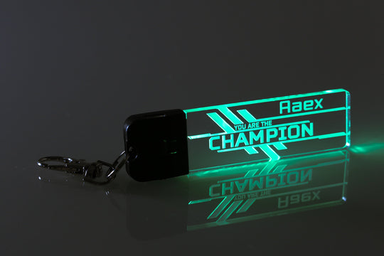 Color Changing Keychain - Personalized Acrylic LED Light Up Gaming Gift