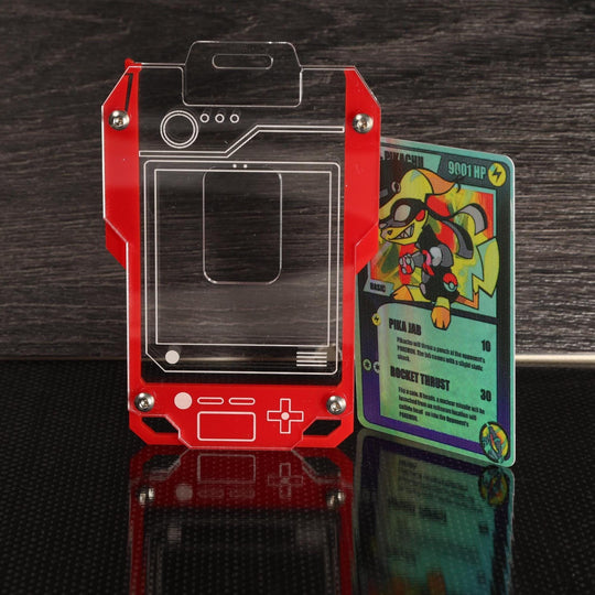 Pokedex Badge Holder - Cyberpunk Acrylic Keycard ID Case with Screws