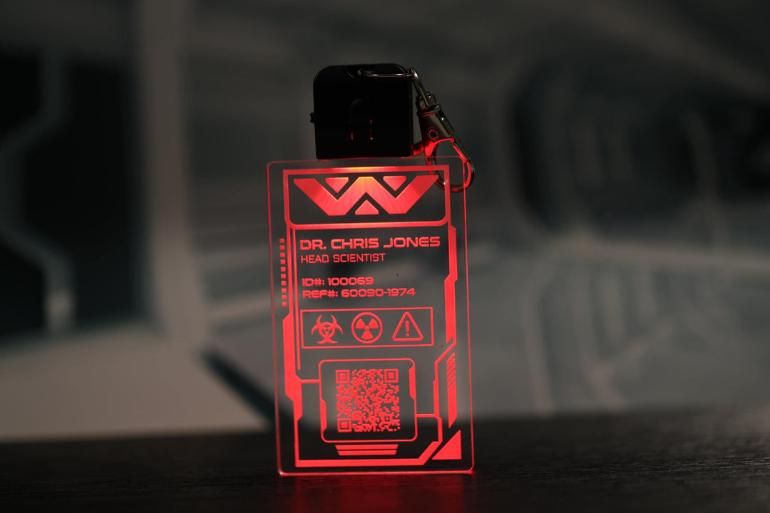 LED Illuminated Badge – Personalized Weyland Yutani Pendant with Color Changing LED Light