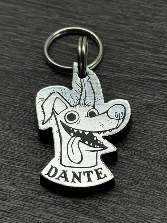 Acrylic Dog Tag – Custom Pet Tag with Spirit Guide Design | Durable Engraved Collar Charm