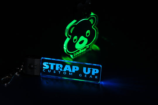 Custom LED Keychain - Rechargeable Color Changing Pendant with Personalized Image