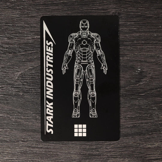 Stark Industries ID Badge – Custom Aluminum Badge Laser Engraved Card For Iron Man Fans | Metal ID Card