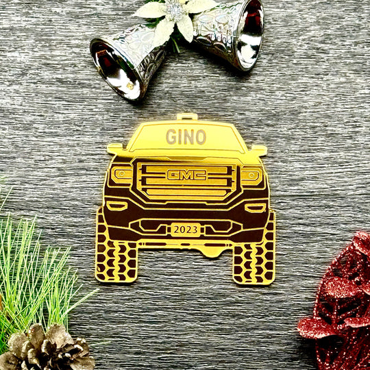Pickup Truck Ornament - Personalized Laser Engraved 4x4 Christmas Decoration