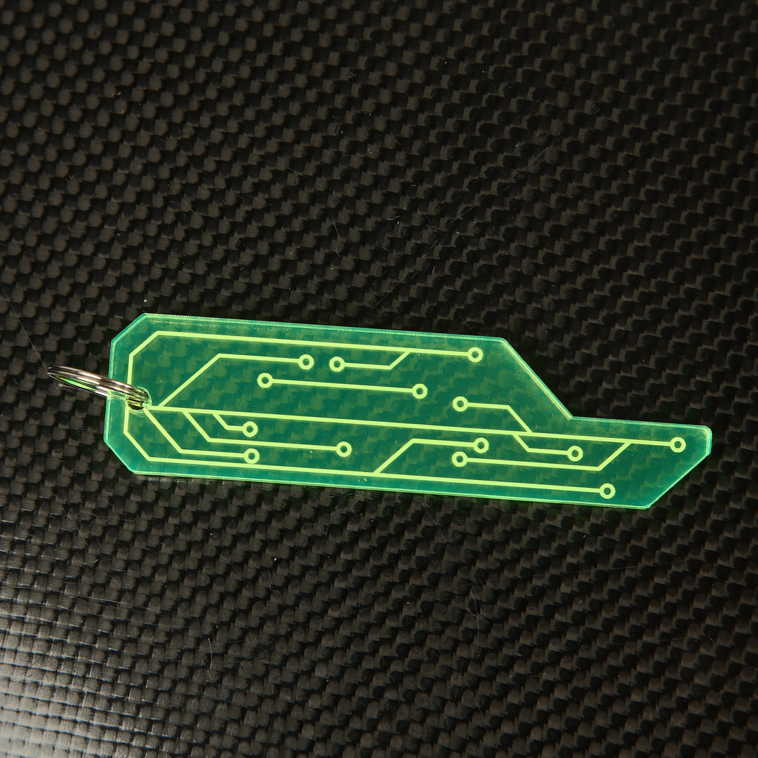 Cyberpunk Glow Pendant - UV Reactive Pendant | Black Light Keychain Accessory