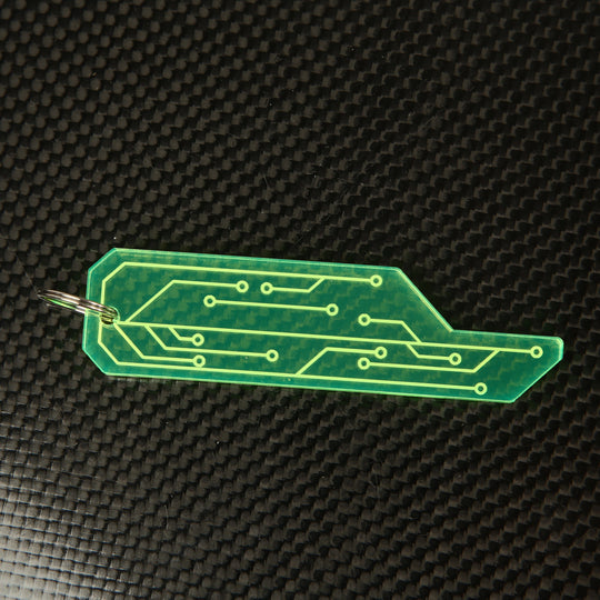 Cyberpunk Glow Pendant - UV Reactive Pendant | Black Light Keychain Accessory