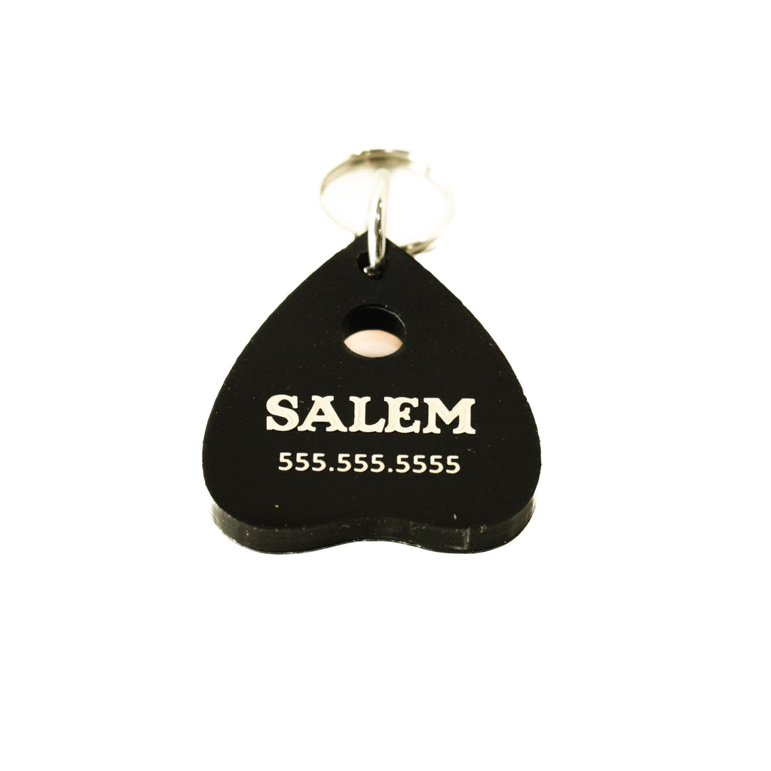 Personalized Pet Tag – Custom Ouija Planchette Tag | Weatherproof Acrylic Dog Collar Charm