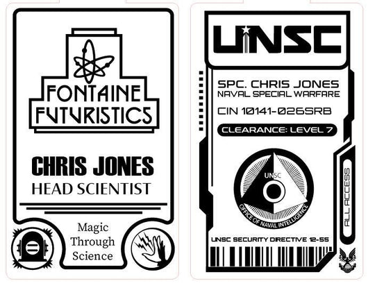 LED Illuminated Badge – Sci-Fi ID Card Cosplay Access Card with Multicolor Glow