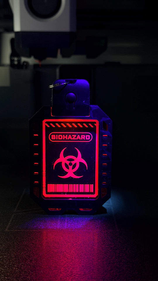 Cyberpunk LED Badges – Rechargeable Acrylic Cosplay Badge with Flash Mode