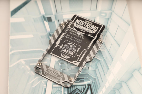 Cyberpunk Badge Holder - Transparent Acrylic Keycard ID Holder with Screws