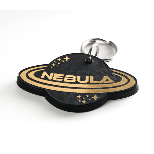 Personalized Pet Tag – Planet Saturn Space Dog Tag with Laser Engraved Acrylic